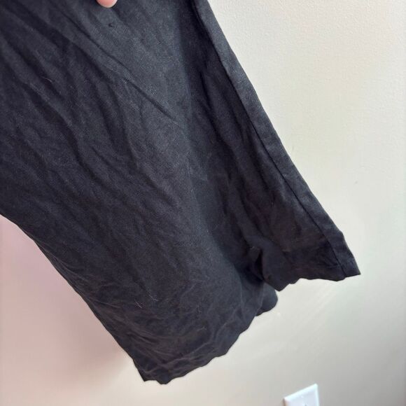 Anthropologie Black 100% Linen Wide Leg Pull On Pants Size Medium - Picture 10 of 11